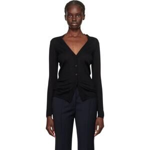 Gabriela Hearst Tori Cashmere Silk Cardigan Sweater in Black XS
